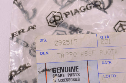 New Piaggio Vespa Rear Wheel Fixing Nut Plug NOS