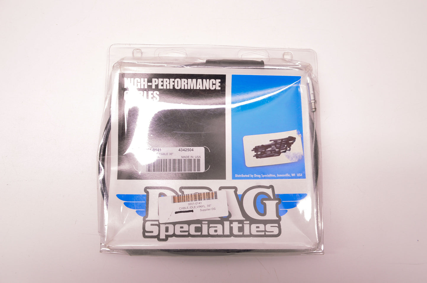 New Drag Specialties Vinyl Idle Cable 35' NOS
