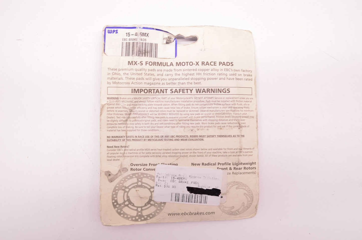 New EBC Brake Pads NOS