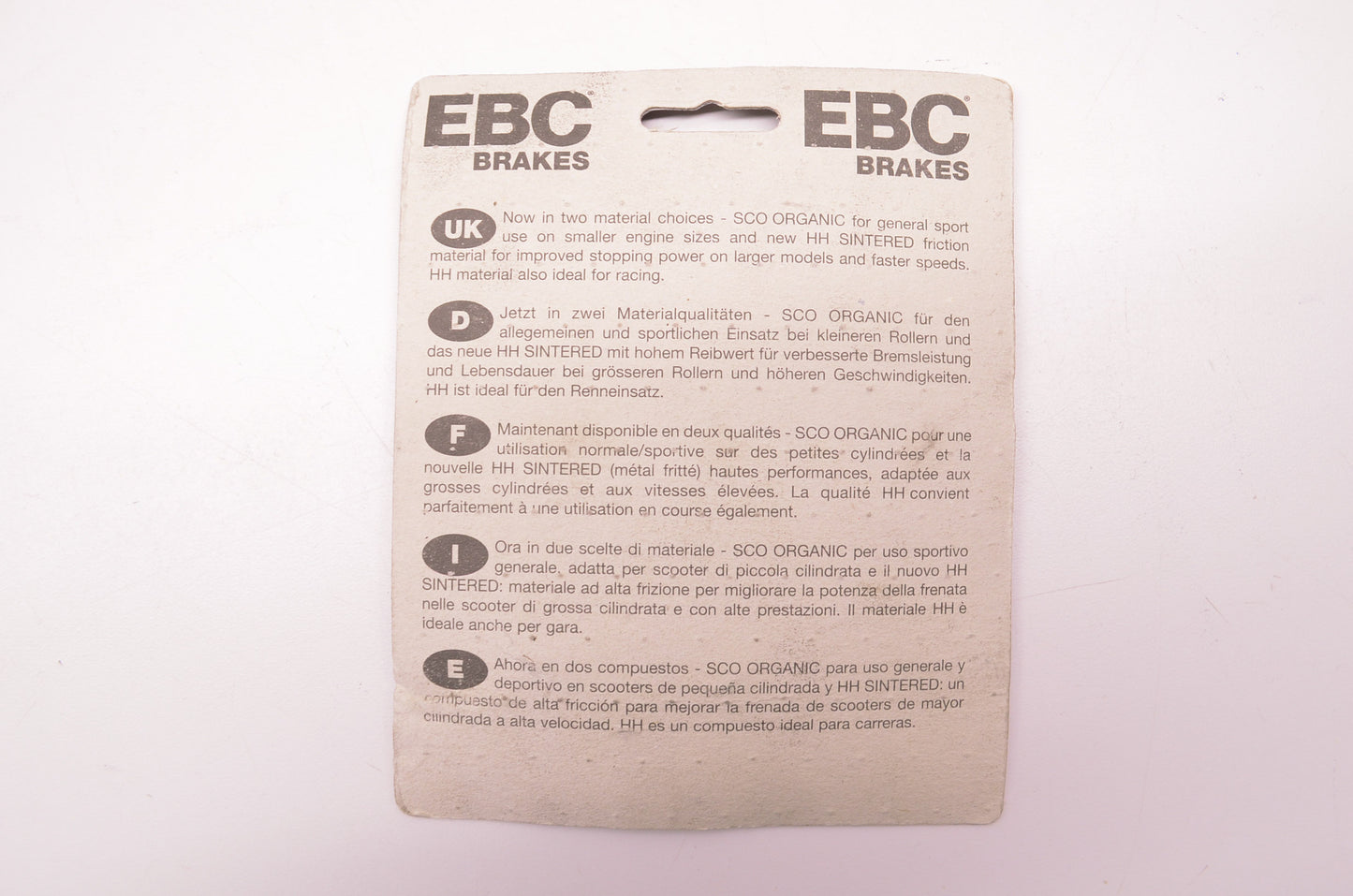 New EBC Brake Pads NOS