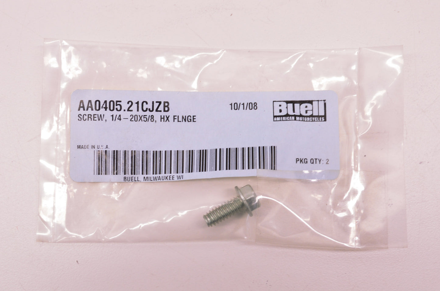 Buell AA0405-21CJZB, AA0405.21CJZB Hex Flange Screw NOS