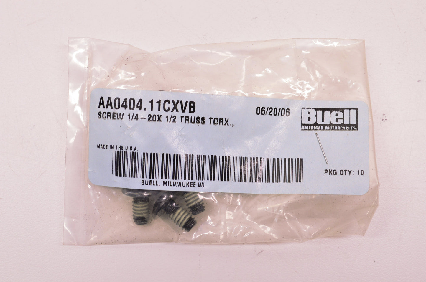 New OEM Buell Screw QTY 6 NOS