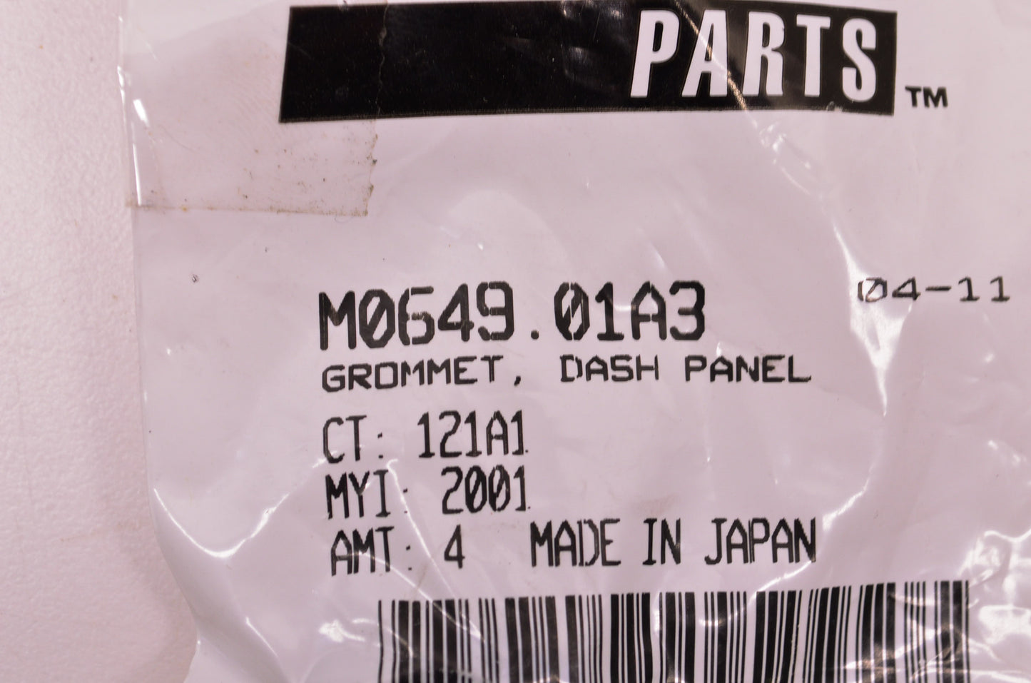 Buell M0649-01A3, M0649.01A3 Dash Panel Grommet NOS