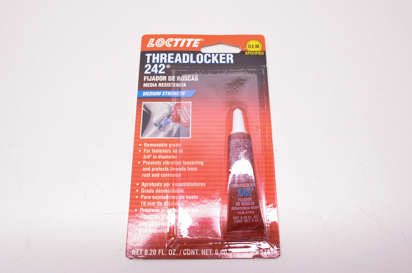 New Loctite Threadlocker Med Strength Blue.20 oz NOS