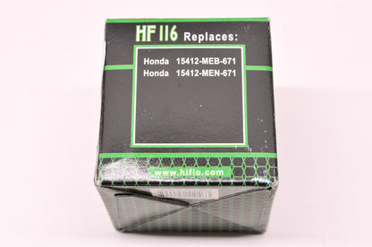 Hiflofiltro HF116, 15412-MEB-671, 15412-MEN-671 Oil Filter NOS