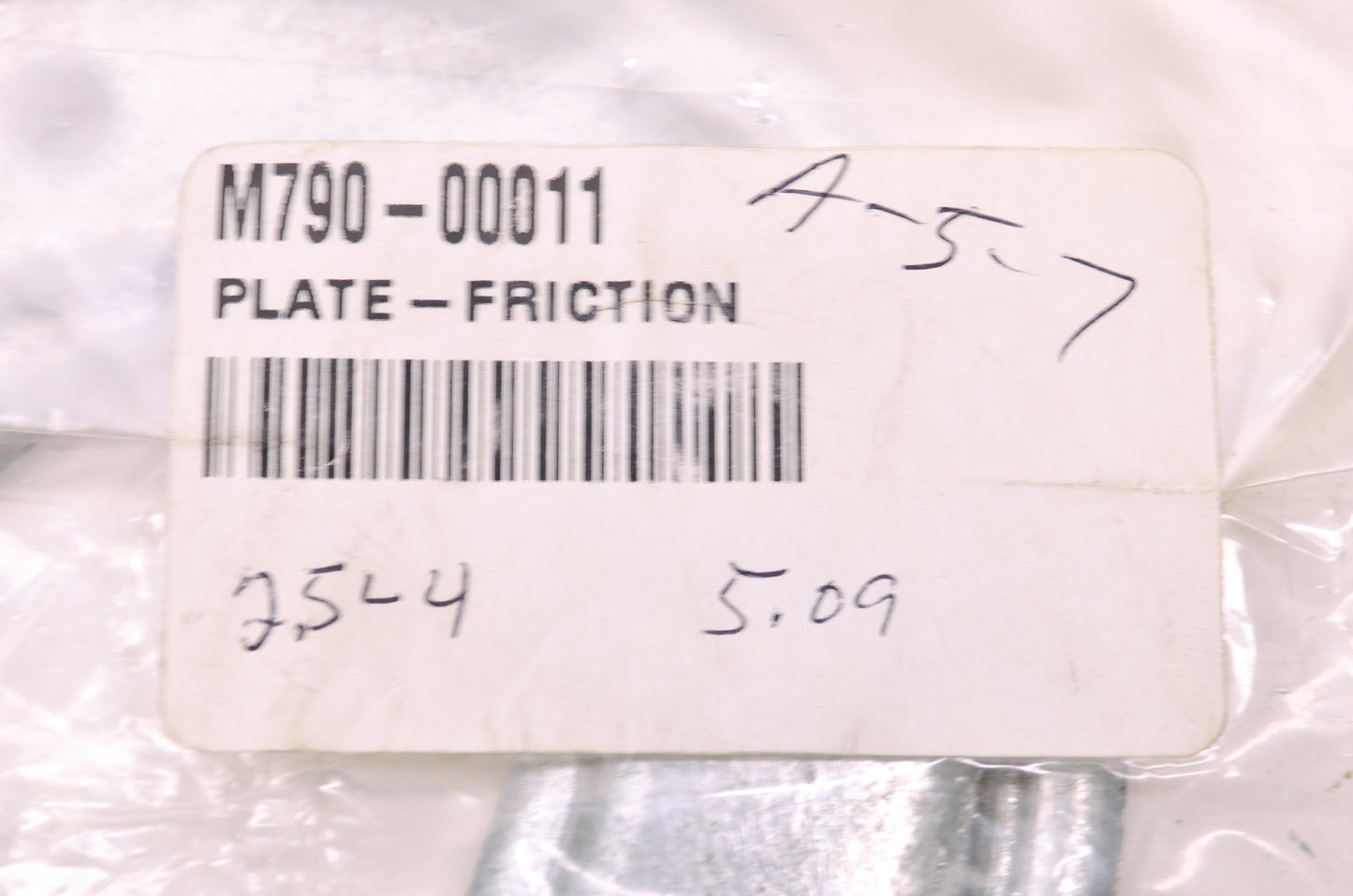 MTD M790-00011, 790-00011, 790-00011 Plate Friction NOS