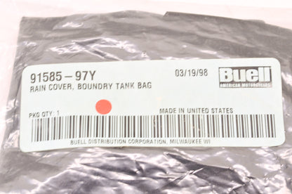 New OEM Buell Boundry Tank Rain Cover Bag NOS
