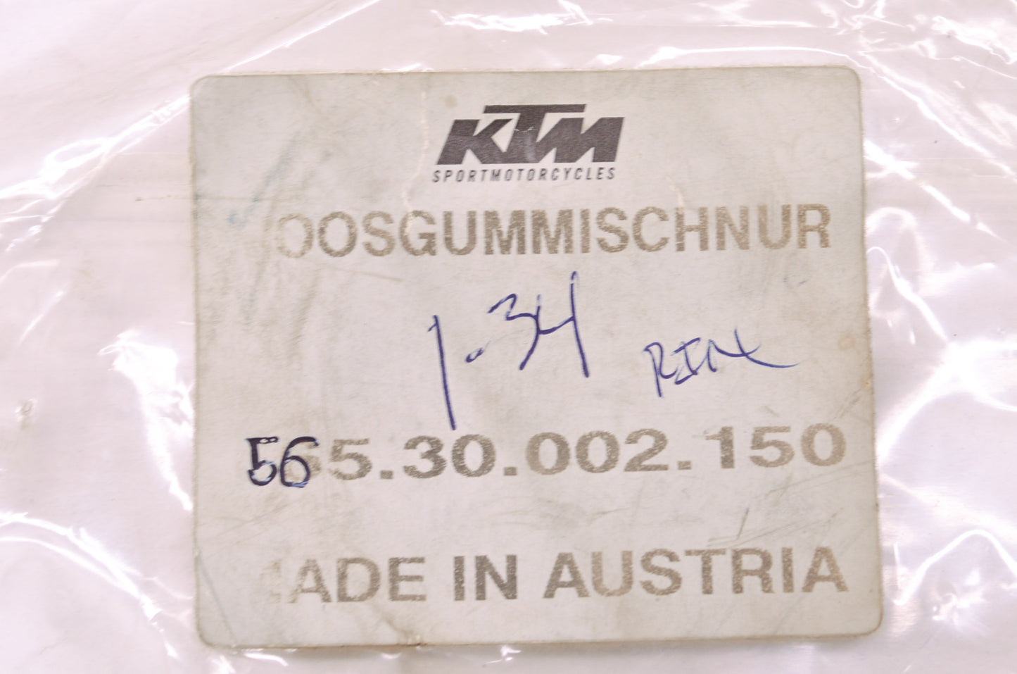 New OEM KTM Rubber Seal Ring NOS