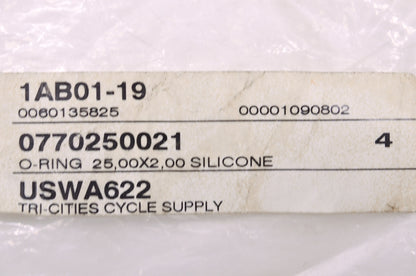 OEM KTM 770250021 O-Ring 25.00X2.00 Silicone Qty 2 NOS
