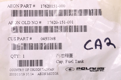 New OEM Polaris Fuel Tank cap NOS