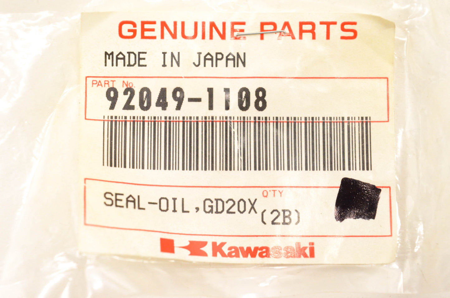 OEM Kawasaki 92049-1108 Oil Seal GD20x26x4 NOS
