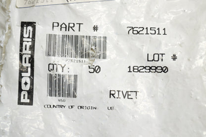 OEM Polaris 7621511 Rivet Qty 10