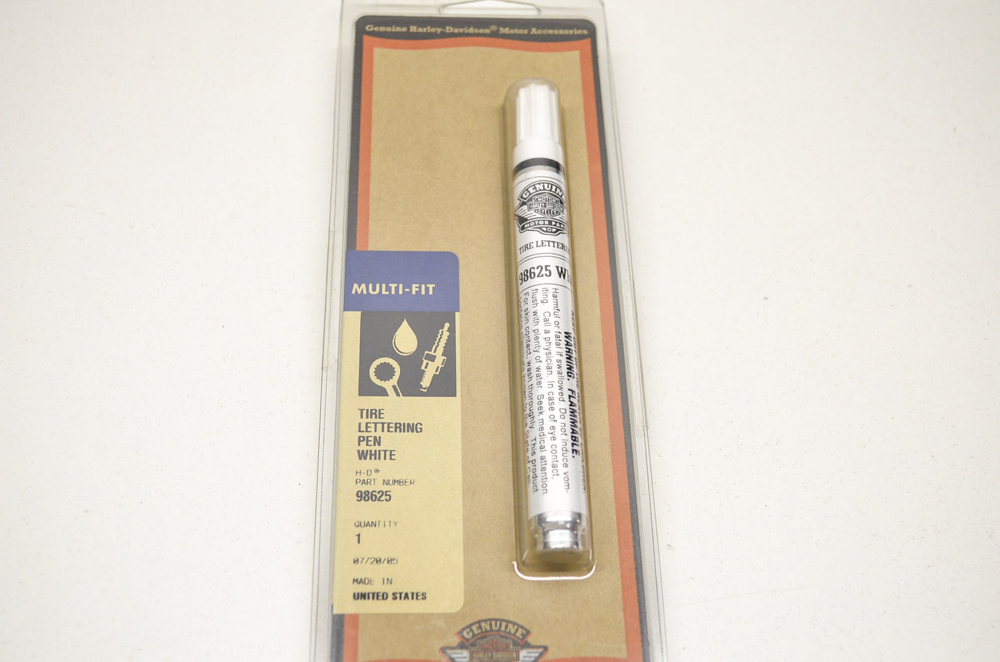 White Tire Lettering Pen NOS