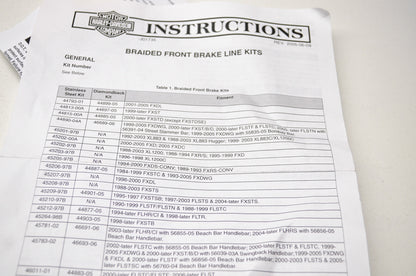 Braided Front Brake Line Kit FLSTC/I FLSTF/I NOS