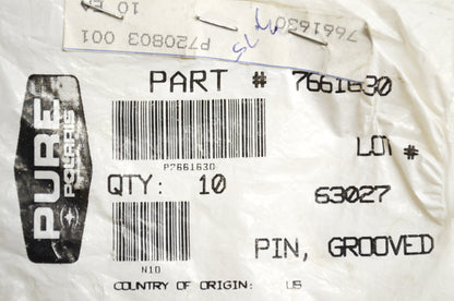 OEM Polaris 7661630 Stainless Steel Grooved Pin Qty 2 NOS