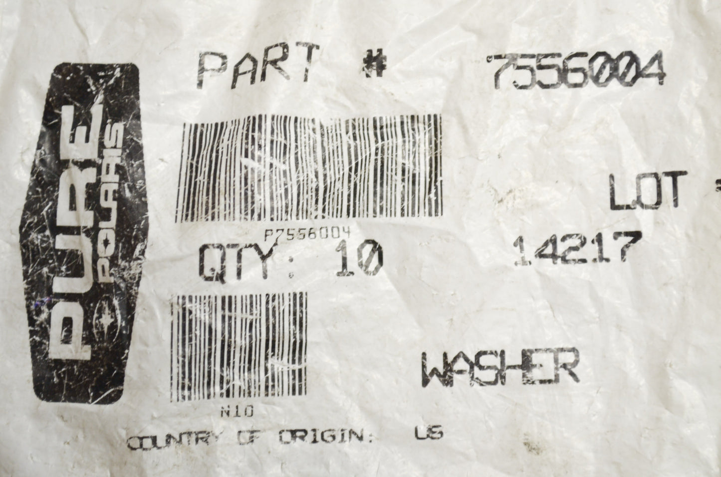 OEM Polaris 7556004 Washer NOS