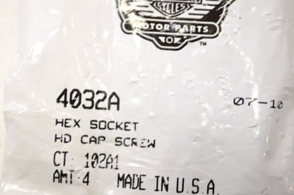 OEM Harley-Davidson 4032A Hex Socket Hd Cap Screw Qty 3 NOS