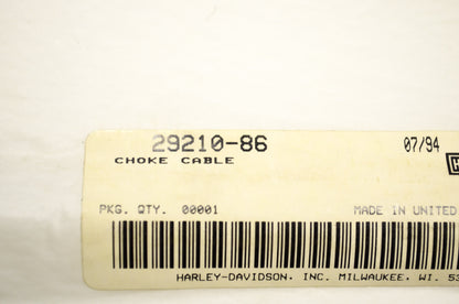OEM Harley-Davidson 29210-86 Choke Control Cable NOS