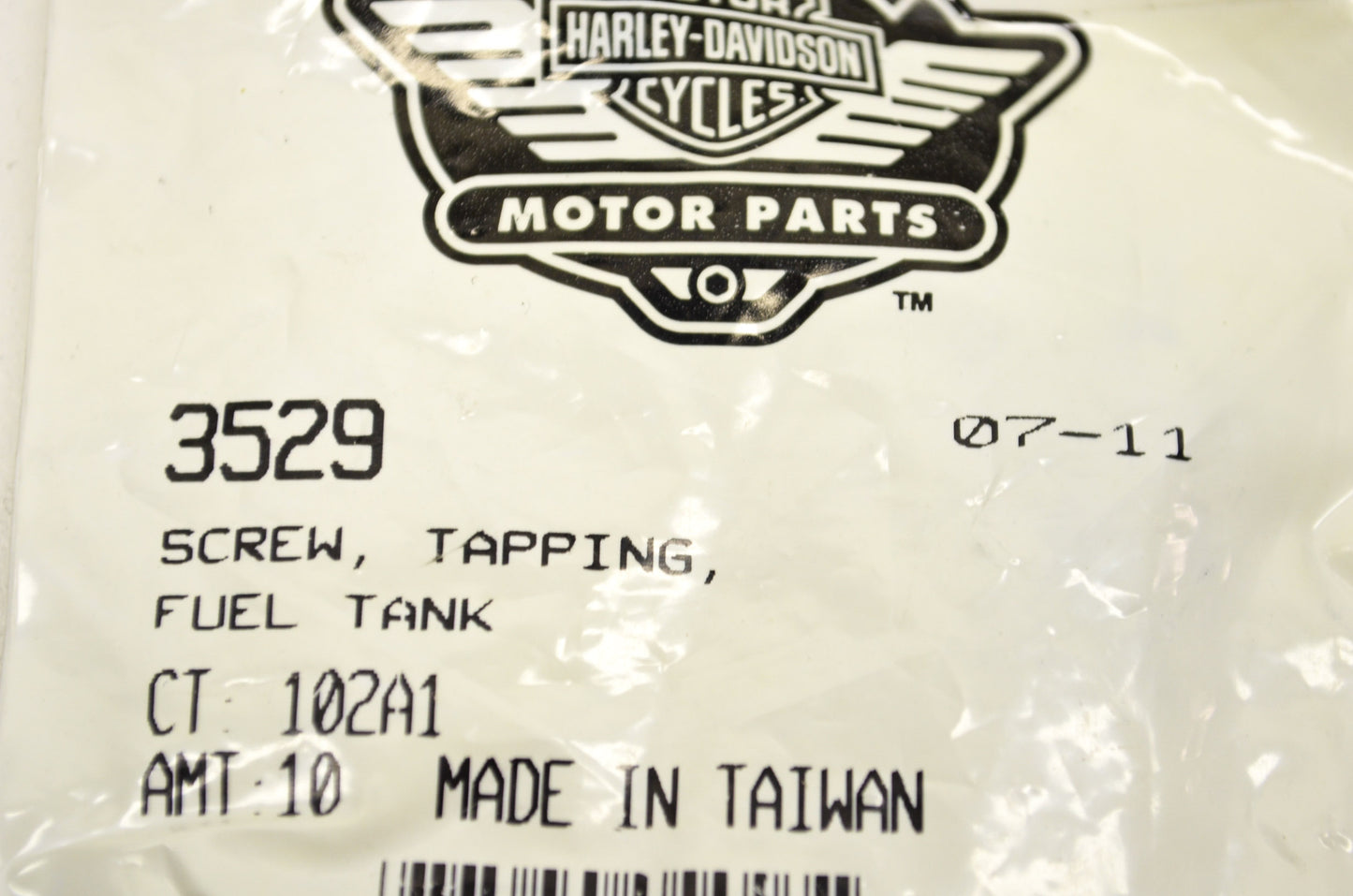 OEM Harley-Davidson 3529 Fuel Tank Tapping Screw Qty 6 NOS