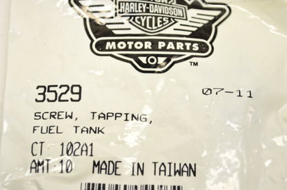OEM Harley-Davidson 3529 Fuel Tank Tapping Screw Qty 6 NOS