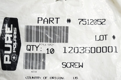OEM Polaris 7512052 Screw Qty 2 NOS