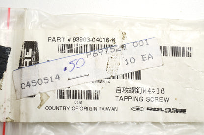 OEM Polaris 450514 Tapping Screw Qty 5 NOS