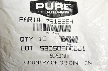 OEM Polaris 7515394 Screw Qty 2