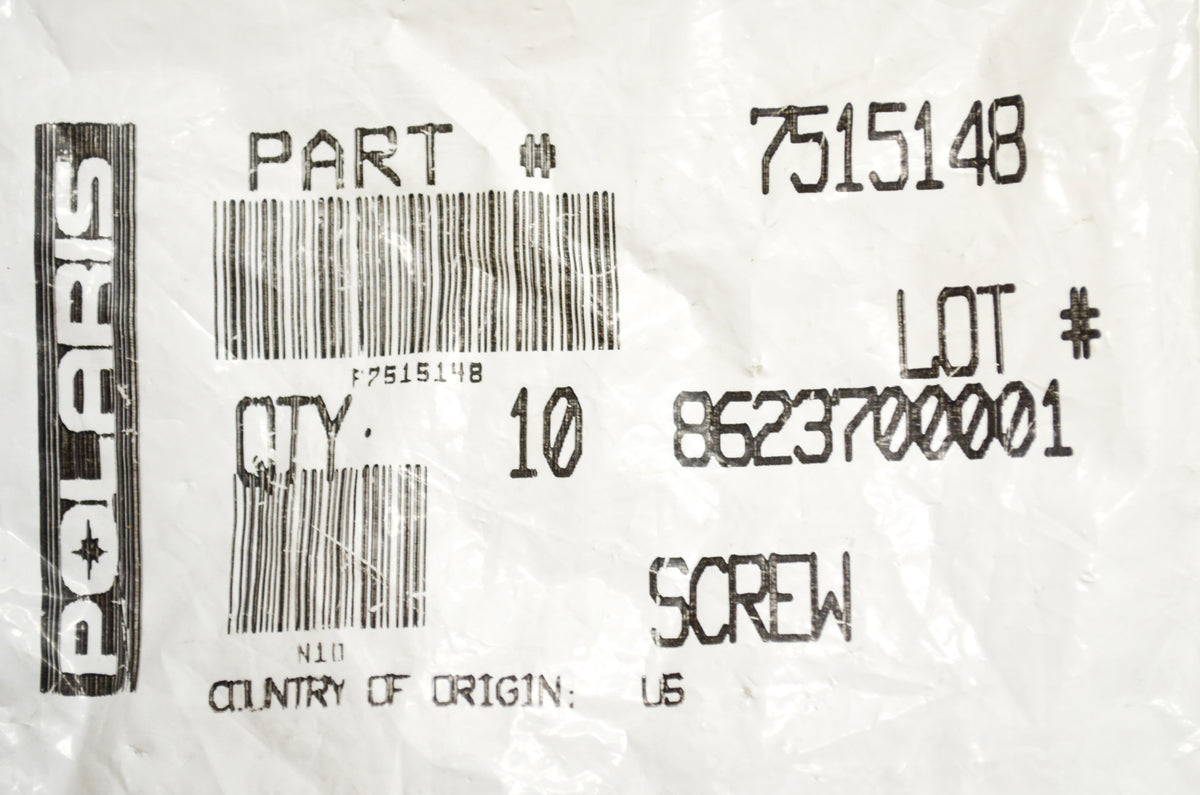 OEM Polaris 7515148 Screw Qty 4 NOS