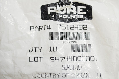 OEM Polaris 7512492 Screw Qty 2 NOS