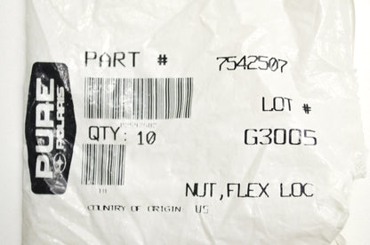 OEM Polaris 7542507 Flex Loc Nut Qty 5 NOS