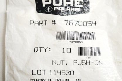 OEM Polaris 7670054 Push-On Nut Qty 2 NOS