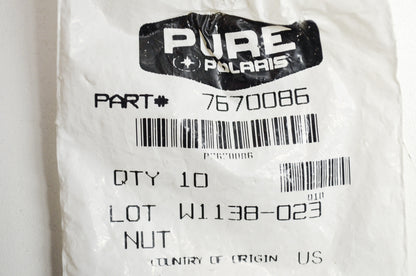 OEM Polaris 7670086 Nut Qty 4 NOS