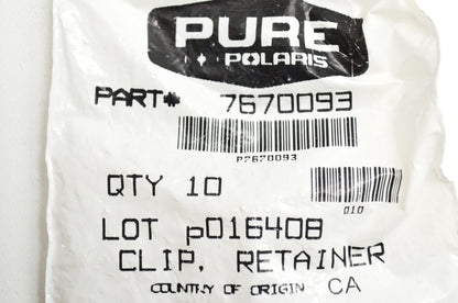 OEM Polaris 7670093 Retainer Clip Qty 2 NOS
