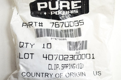 OEM Polaris 7670085 Spring Clip Qty 4 NOS