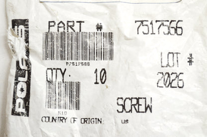 OEM Polaris 7517566 Screw 1.50 Qty 4 NOS