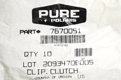 OEM Polaris 7670051 Clutch Cover Clip Qty 3 NOS