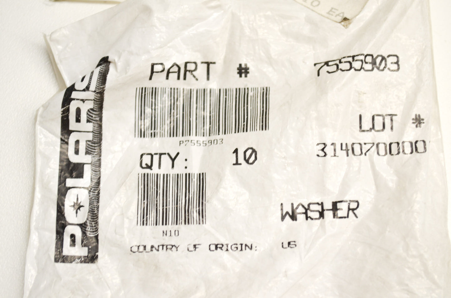 OEM Polaris 7555903 Washer Qty 7 NOS