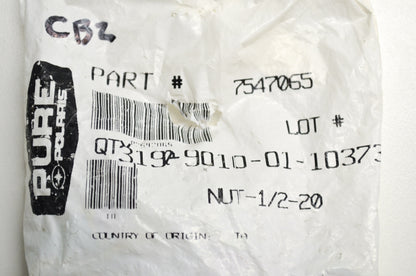 OEM Polaris 7547065 Nylok Nut 1/2-20 Qty 2