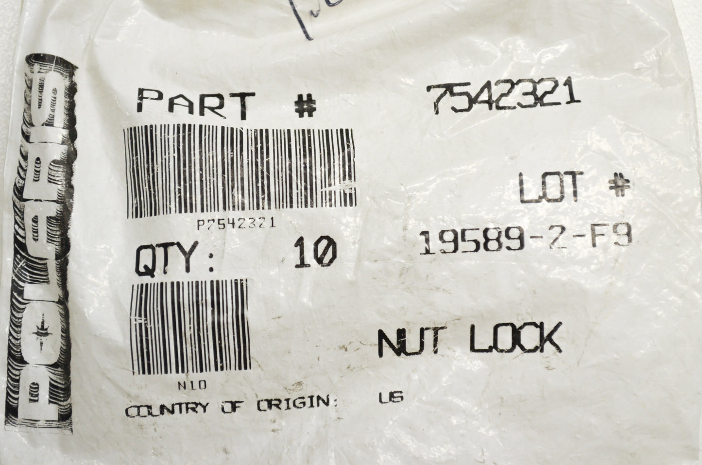 OEM Polaris 7542321 Flange Nut Qty 5