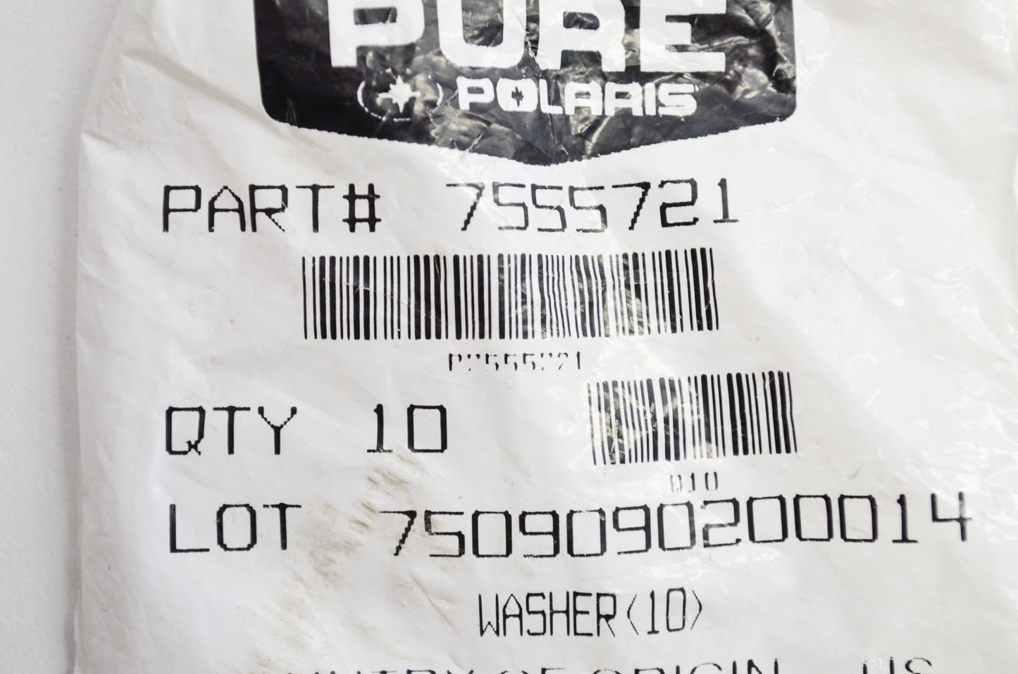 OEM Polaris 7555721 Washer Qty 2 NOS