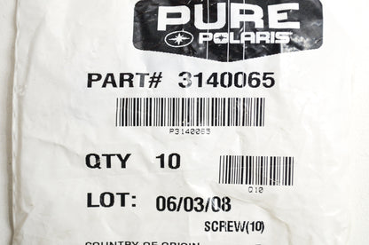 OEM Polaris 3140065 Screw Qty 10 NOS