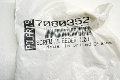 OEM Polaris 7080352 Bleeder Screw Qty 2 NOS