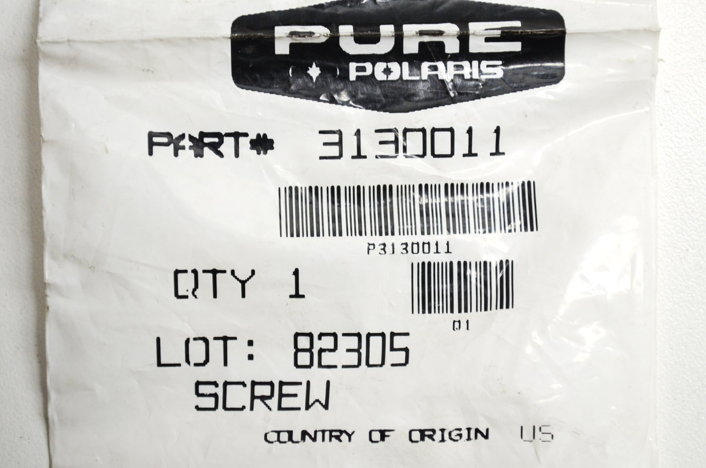 OEM Polaris 3130011 Air Screw NOS