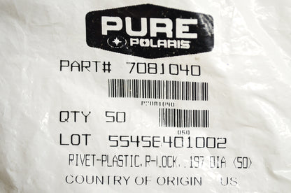 New OEM Polaris Plastic Rivets QTY 9 IQ RMK Trail Boss Sportsman Widetrak Xplore