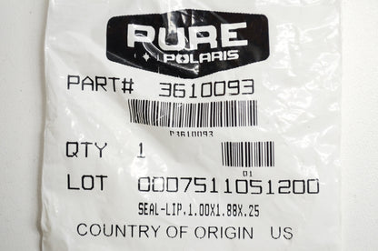 OEM Polaris 3610093 Lip Seal 1.00X1.88X.25 NOS