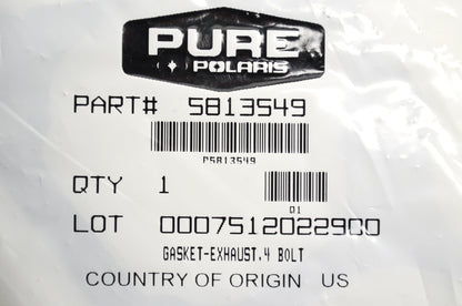 OEM Polaris 5813549 Exhaust Gasket 4 Bolt NOS