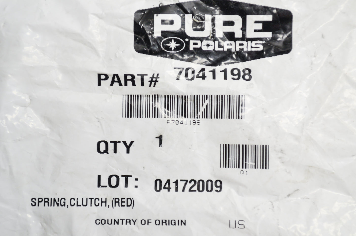 OEM Polaris 7041198 Red Clutch Spring NOS