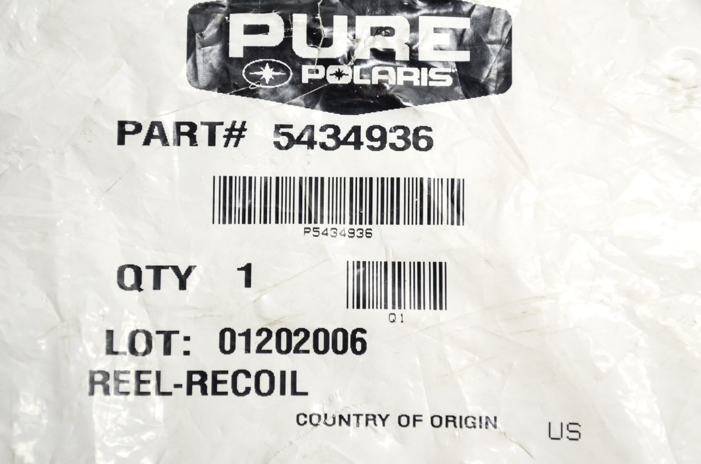 OEM Polaris 5434936 Recoil Assembly NOS