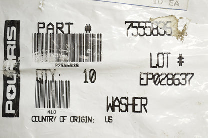 OEM Polaris 7555836 Washer Qty 5
