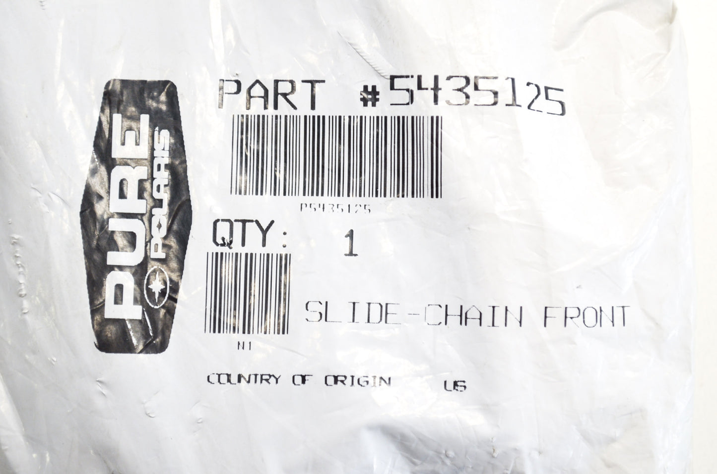 OEM Polaris 5435125 Front Chain Slider NOS
